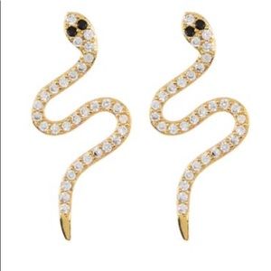 ADORNIA- Swarovski Crystal Snake Stud Earrings